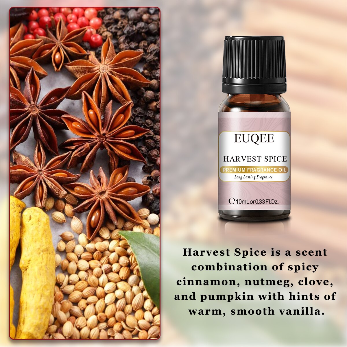 EUQEE 10ML Premium Fragrance Oil For Humidifier Diffuser Coconut Vanilla  Forest Pine Sandalwood Sweet Tobacco Mango Aroma Oils